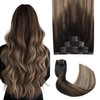 Sweetmet Pro2.0 Clip in Hair Extensions Real Human Hair 20inch