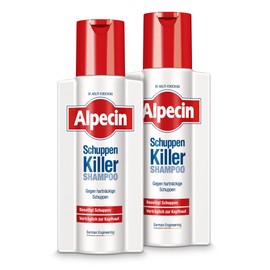 Alpecin Dandruff Killer Shampoo - 2 x 250 ml - Anti-Dandruff Shampoo for Men - Kills Dandruff and Prevents Suitable for Oily Dandruff - Gentle on Scalp - Made in Germany
