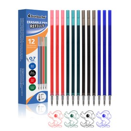 GutSache 12 x Erasable Refills for Legami, Thermal Sensitive Ink, Erasable Ink, Colourful Erasable Gel Pen Refills, Ideal for Office/School/Creative