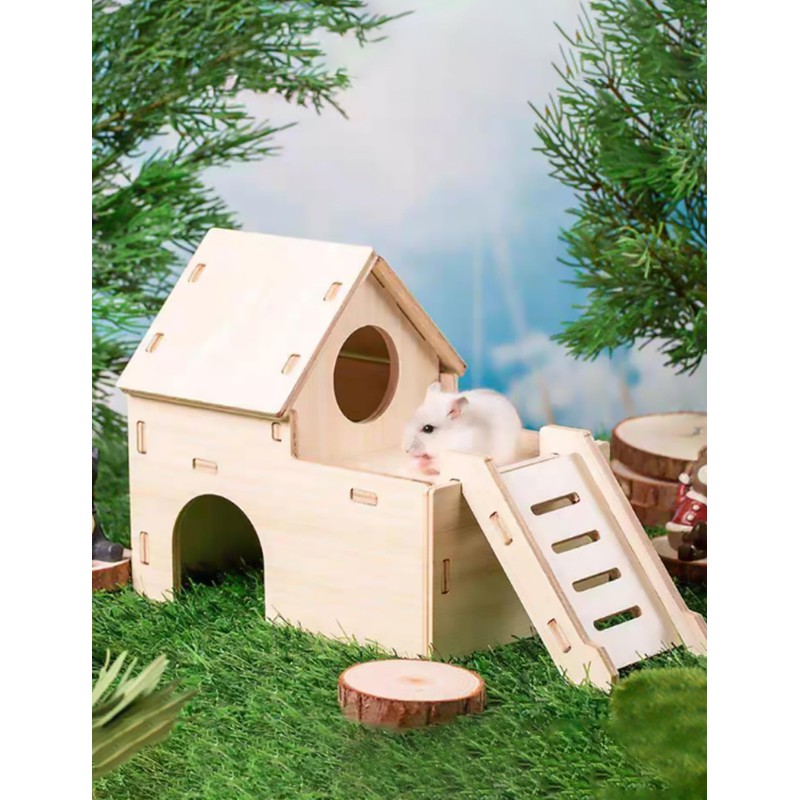 Sirvarni Hamster Hideout Cage Accessories - Hamster House and Habitat