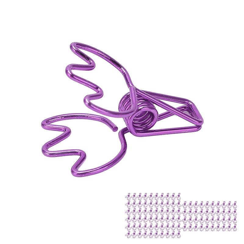 100Pcs Crown Shape Paper Clips Cartoon Cute Metal Binder Clips