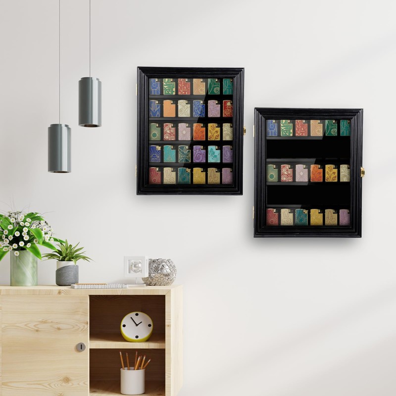 Silipull 30 Lighter Display Case Wall Mount Display Case for