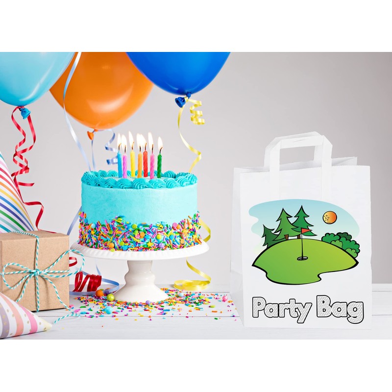 Golf Party Bags Goody Loot Treat Gift Bags (Pack of