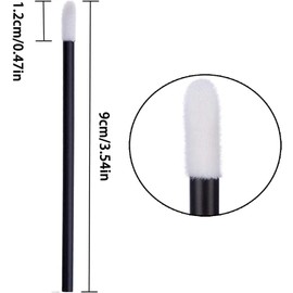Set of 200 Disposable Lip Brushes, BetterJonny Portable Lip Brush Cosmetic Brushes Lipstick Brushes Easy to Use Hollow Stick Portable Multipurpose Makeup Beauty Makeup Tool (Black)