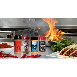 Wicked Tickle Ghost Pepper Powder Scorpion and Habanero Chili Spice 4 Pack Gift Set