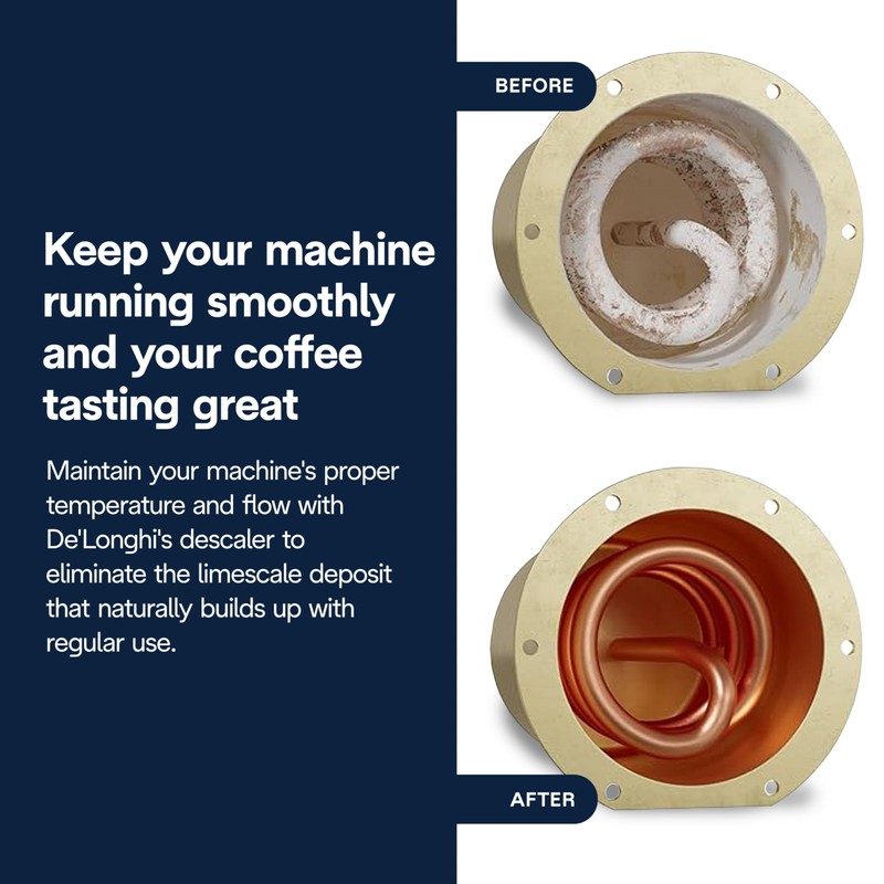 De'Longhi EcoDecalk Descaler 2-Pack, Eco-Friendly Universal Descaling Solution for Coffee