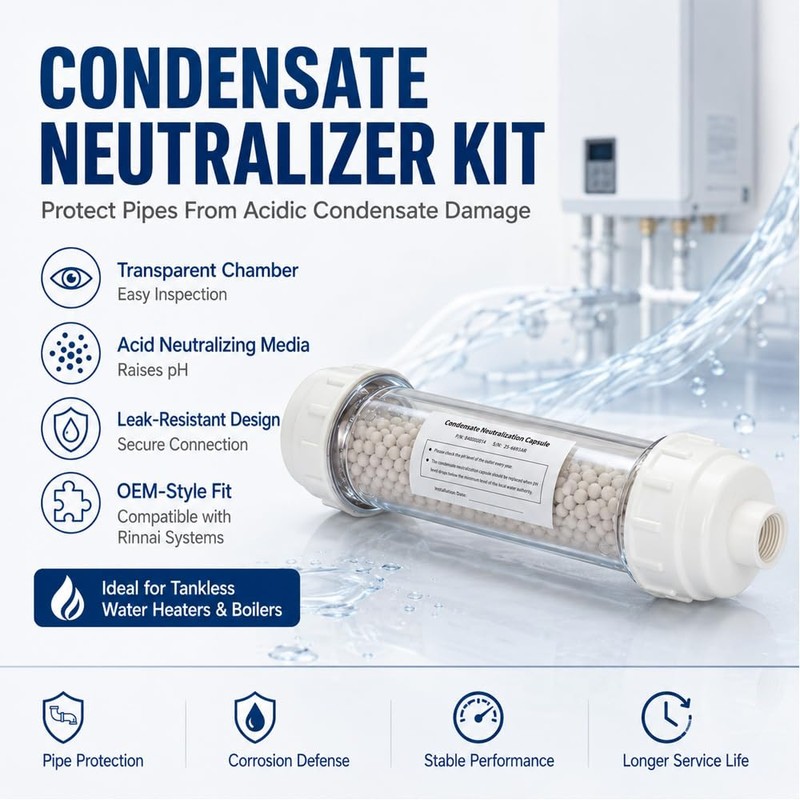 Condensate Neutralizer Kit, Compatible with Rinnai Tankless Water Heater, Replacement