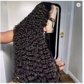 13x6 HD Transparent Lace Deep Wave Frontal Wig 40 Inch Jerrly Curly Lace Front HumanHair Wig For Deep Curly Water Wave Wig