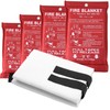 YXWUIVP Emergency Fire Blanket,4 Pieces of 39.3” x 39.3” Family