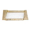 Badash EV50G Handcrafted Rimini Gold Color Glass Serving Tray