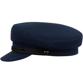 Sterkowski Men's Fisherman Style Maciejówka Fiddler Cap UK 6 5/8 Navy Blue