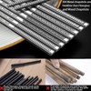 5 Pairs Stainless Steel Chopsticks - Reusable, Dishwasher Safe, Square,