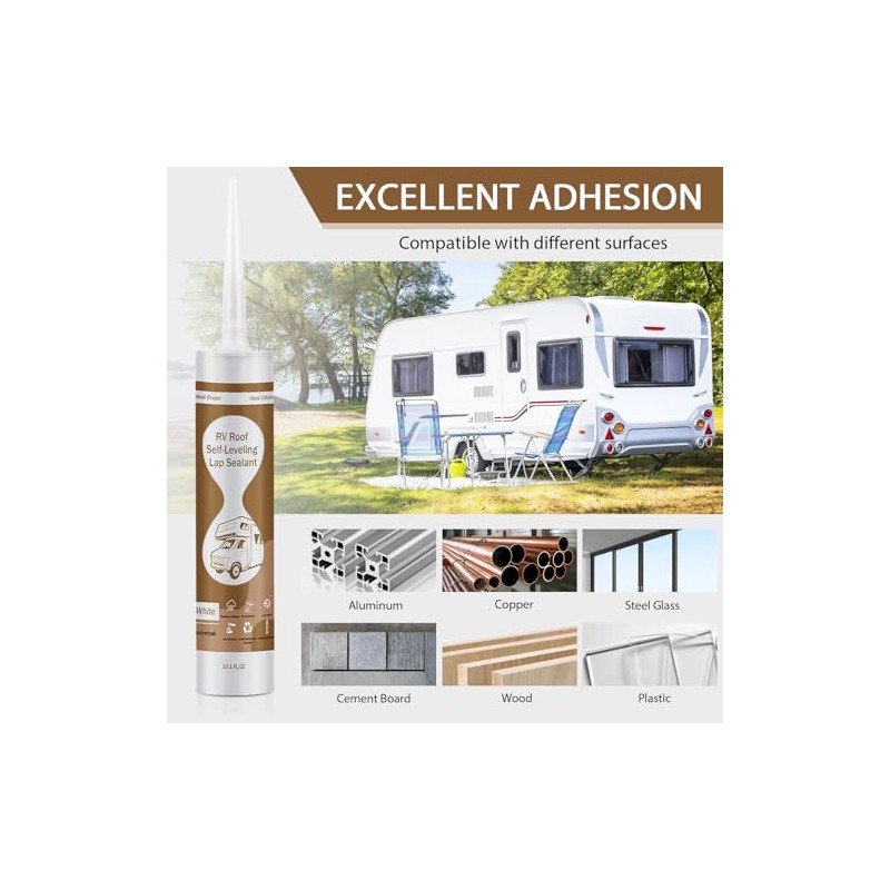 Self-Leveling RV Roof Sealant - Professional Repair & UV Protection