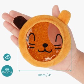 Belle Vous Kühlkissen mit Tiergesicht 5er Pack - Gel-Kühlpacks - Kühpads Kinder - Kühlpad - Weisheitszahn Kühlkompresse - Für Schwellungen - Sicher für alle Altersgruppen