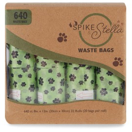 Spike and Stella Heavy-Duty Dog Waste Bags – Leak-Proof Poop Bags, Strong, Durable, Reliable Dog Poop Bags, Bulk Pack (540, 640, 720 Count)