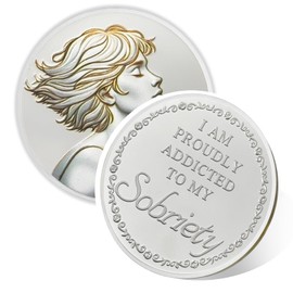 Women Awakening 4 Year Sobriety Coin, Affirmation AA Chips, Addiction Recovery Four Years Sober Medallions, Celebrating Anniversary Token, Alcoholics Anonymous Sobriety Gifts for Men Women