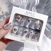 Luxury Press on Nails Coffin Meidum Fake Nails Luxury Rhinestones