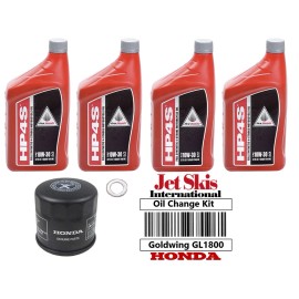 JSI Honda Oil Change Kit Genuine OEM Synthetic Honda Goldwing 1800 GL1800 F6B Oil Change Kit 2001-2017