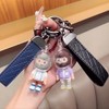 2PCS Leather Car Keychain, BetterJonny 360 Degree Rotatable Car Key