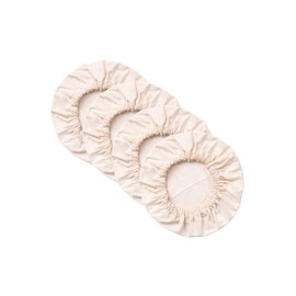 4- Pack Organic Food Bowl Covers Unbleached Reusable 100% Cotton Stretchy Cloth Bowl Covers ~ XL (For 7.5"-10.5" Bowls)