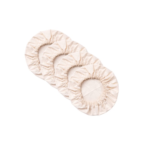 4- Pack Organic Food Bowl Covers Unbleached Reusable 100% Cotton