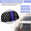 Knextrepoy American Police Flag Winch Protective Cover Water Resistant Winch