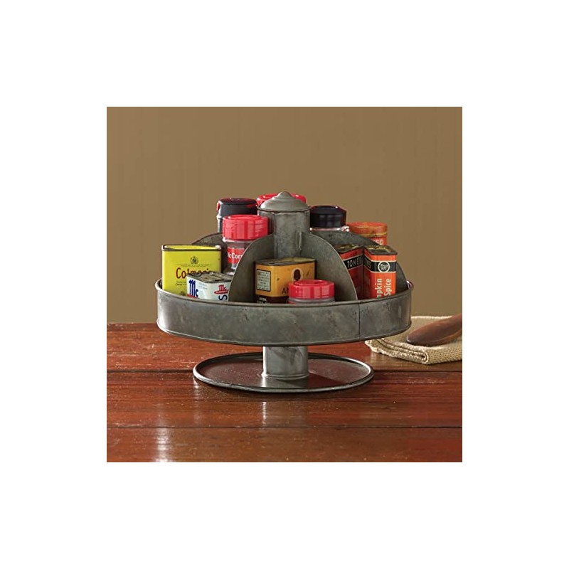 Park Designs Galvanized Lazy Susan Organizer, 10", Silver