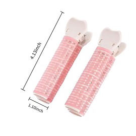 Hair Rollers with Clip Volumizing Bangs Curler DIY Styling Accessories Tool Portable Self Grip Volume Hair Root Clips, 4PCS