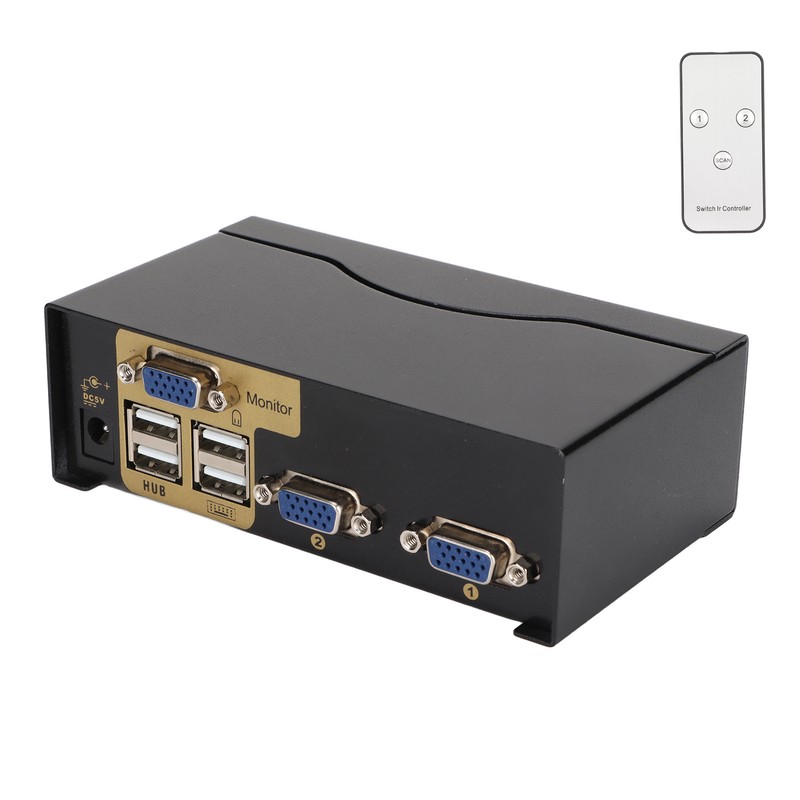 2 In 1 Out VGA KVM Switch 4 USB Port