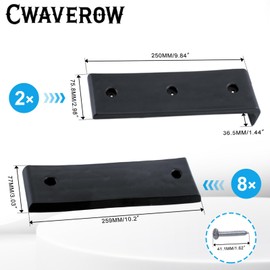 CWaveRow 10PCS Boat Trailer Bunk Slides Kit - 8 Bunk Pads & 2 Enders, Fits 3 Inch x 10 Inch Boat Trailer Bunk Slides for Easy Boat Loading & Unloading