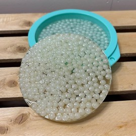 Reuseable Picky Pad GLOW IN THE DARK Fidget Toy with 300+ Beads, Biodegradable, Great Stress Relief for Fine Motor Skills and Anxiety Relief - Options: Clear Gel Base with Mold