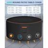 Round Patio Furniture Cover, 48 Inch Diameter Waterproof 600D Heavy