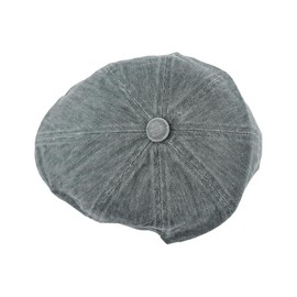 KeepSa Men's Cotton Flat Cap Beret Cap Newsboy Style Hat, B24-Grey
