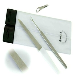 Earpick Wax Remover Stainless Steel, Nail File Set with Pouch