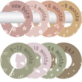 8PCS Baby Closet Dividers for Clothes Double-Sided Baby Closet Organizer