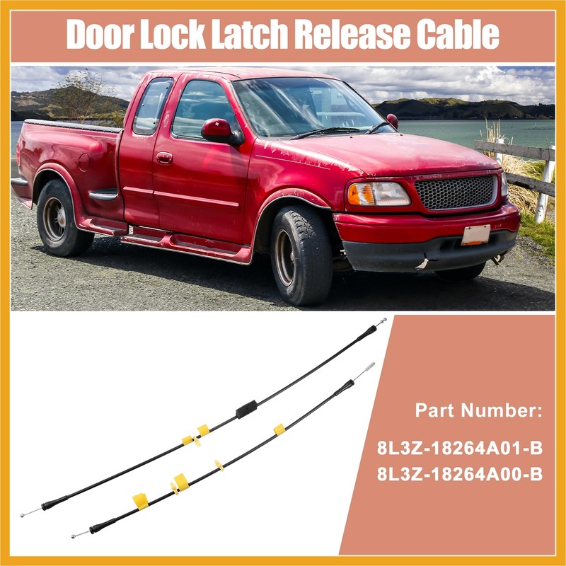 Partuto 2 Pcs Door Latch Release Cable for Ford F150