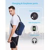 Schkleier Sling Bag USB Anti-theft Laptop Backpack, 13.3 Inch Casual
