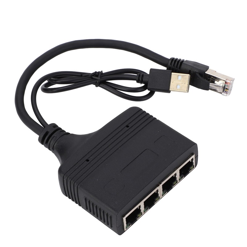 Gigabit Ethernet Splitter 1 in 4 Out 1000Mbps RJ45 Cable