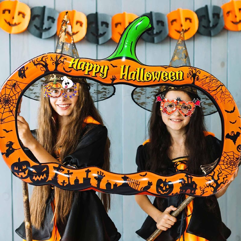 Halloween Photo Booth Props Inflatable Pumpkin Halloween Photo Booth Frame