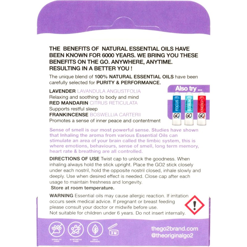 GO2 Inhaler Sleep Stick — Essential Oils for Convenient On-The-Go