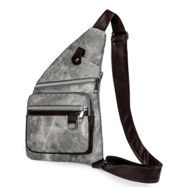 OAYAO Wander Plus Anti Theft Travel Bag For Women, Side Bag Crossbody Sling Backpack Shoulder Bags For Women Men Waterproof Theft Proof Crossbody Bag, Gray