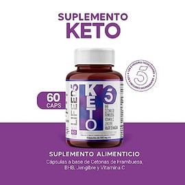 LIFEED Suplemento Alimenticio de Keto, Envase que contiene 60 Cápsulas | Contiene vitamina C, cetonas de frambuesa, magnesio, calcio. Consulta el modo