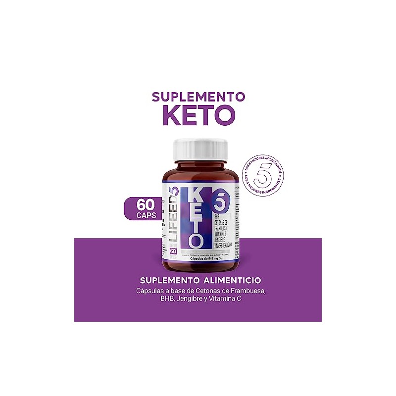 LIFEED Suplemento Alimenticio de Keto, Envase que contiene 60 Cápsulas