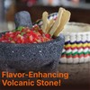 Mexican Molcajete Bowl with Tortilla Basket by Verve Culture, Basalt
