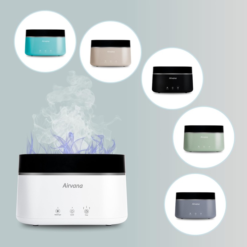 Airvana AquaFlame Ultrasonic Cool Mist Humidifier – Compact Humidifier Indoor