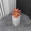LeisureMod Terra Fiberstone and MGO Clay Tall Square Planter Gray