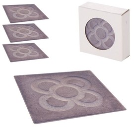 Rocking Gifts Panot Barcelona Decorative Ceramic Coasters, Set of 4, Grey, 10cm Diameter
