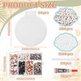 RattanView 24 Set Mermaid Compact Mirrors Craft DIY Kit
