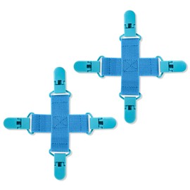BOXOB 2pcs Bed Sheet Detangler, Blue Sheet Detangler Fitted Sheet Dryer Detangler Clips Wad Preventer for Sheets Prevent Clothes Duvet from Tangling Twisting Balling in Dryer and Washer