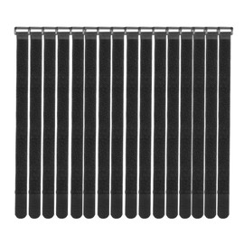 Tangser 1 Inch Wide x 18 Inch Long Nylon Hook and Loop Cable Straps, 16 Pack - Black